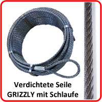 Hochverdichtetes Forstwindenseil GRIZZLY mit Schlaufe